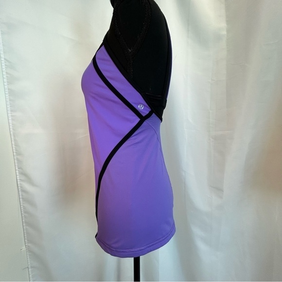 LULULEMON purple black trim ignite tank top Sz 6 - Picture 4 of 10